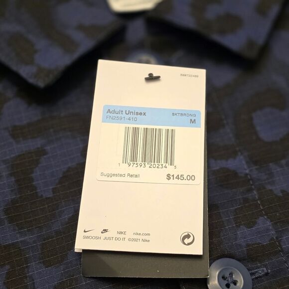 Nike SB Allover Print Skate Chore Coat Navy Blue FN2591-410 Men's Size M - Picture 3 of 4